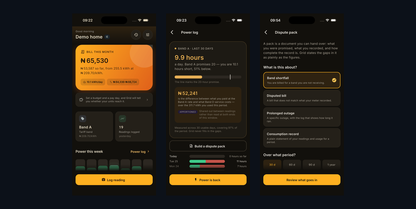 Grid — electricity accountability for Nigerian households and landlords