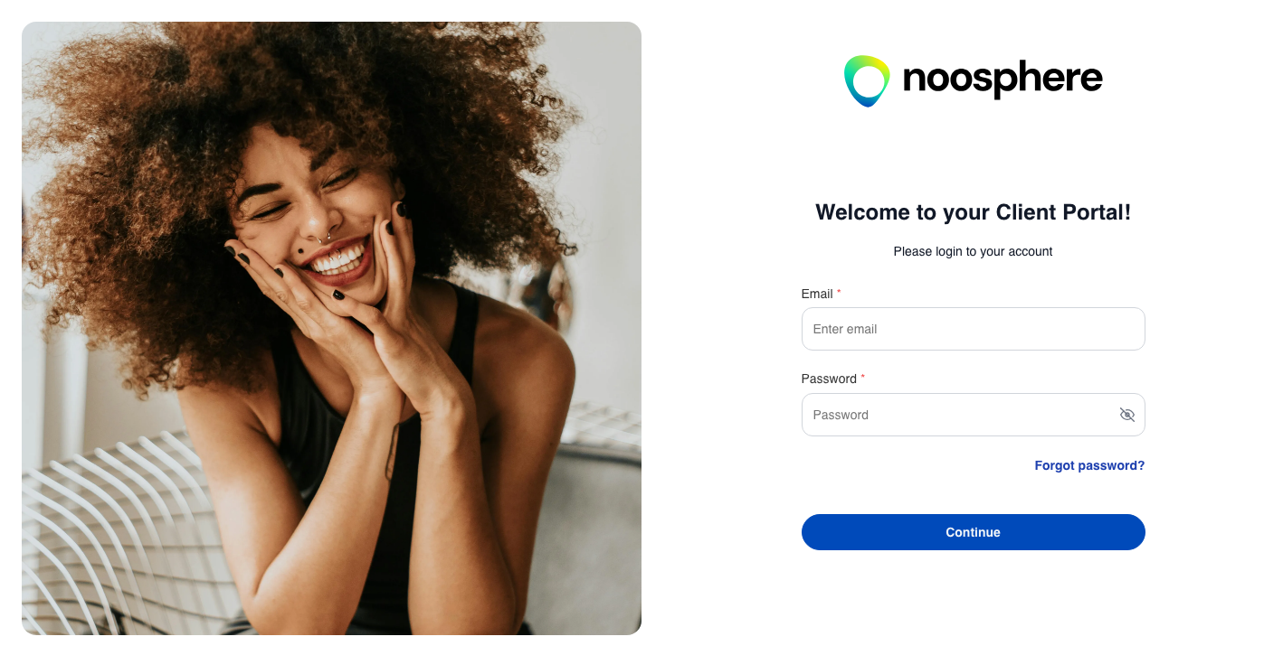 Noosphere — Client Portal — Customer-facing portal, deployed independently on AWS EC2