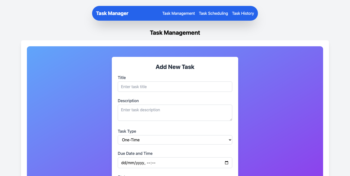 Distributed Task Scheduler — One-time and recurring task scheduling with run history